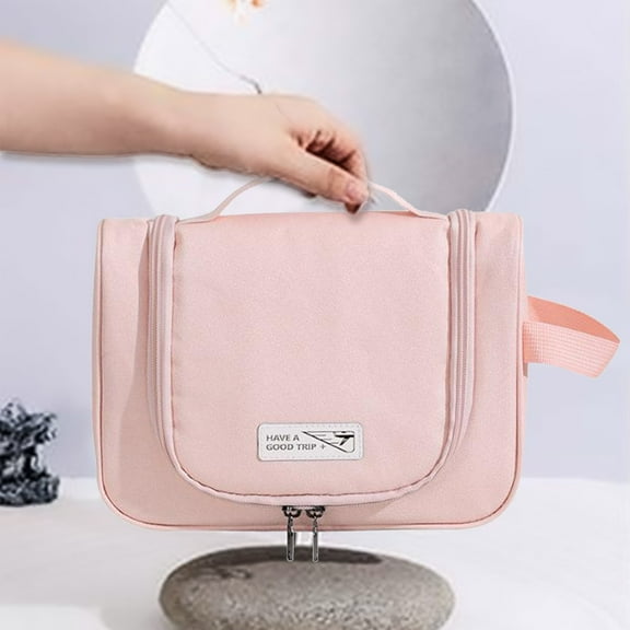 weibbin Travel Toiletry Bag for Women Large Capacity with Hook - Portable Cosmetic Case,Hanging Makeup Bag for Full Sized Toiletries, Travel Essentials for Business Trips and Camping