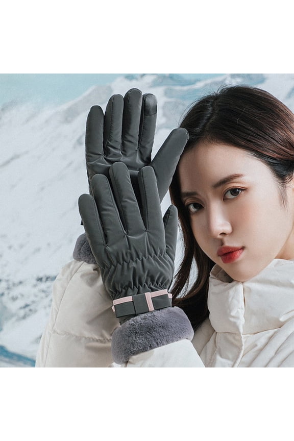 Warm Touchscreen Gloves for Women, Thickened Fleece Lining for Winter