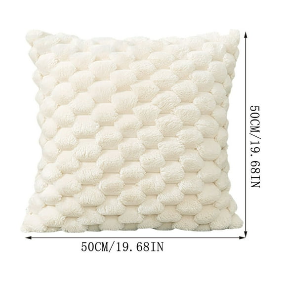 weibbin Weaving Snowflake Velvet Solid Color Pillow Office Sofa Lumbar Support Pillow Bedside Support Pillowcase Cushion