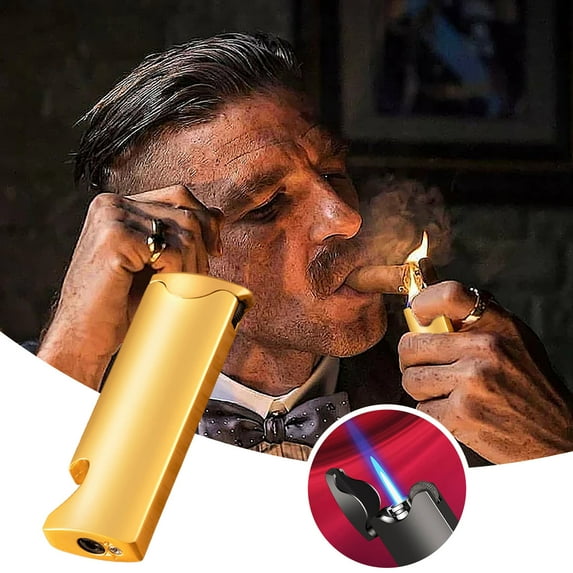 weibbin Windproof Lighters Outdoor Lighters - Adjustable Windproof Flashlight Lighter Mini Flamethrower Lighter Handheld Bottle Opener Lighter Inflatable Candle Lighter Gift for Father's Day