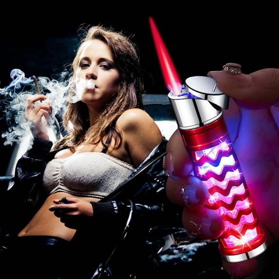 weibbin Windproof Lighters Outdoor Lighters - Transparent Lighter High Light Outdoor Multi-function Lighter With Compass Gift for Father's Day