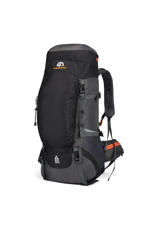 weikani 65L Water-resistant Hiking Backpack with Rain Cover Sport Travel Daypack for Camping Touring Climbing