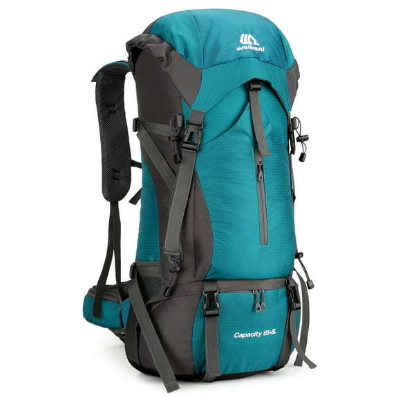 weikani Water-resistant 70L Hiking Backpack with Rain Cover for Climbing and Camping
