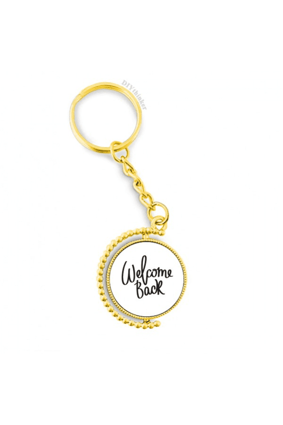 welcome back quote metal connector key chain accessory en keyholder