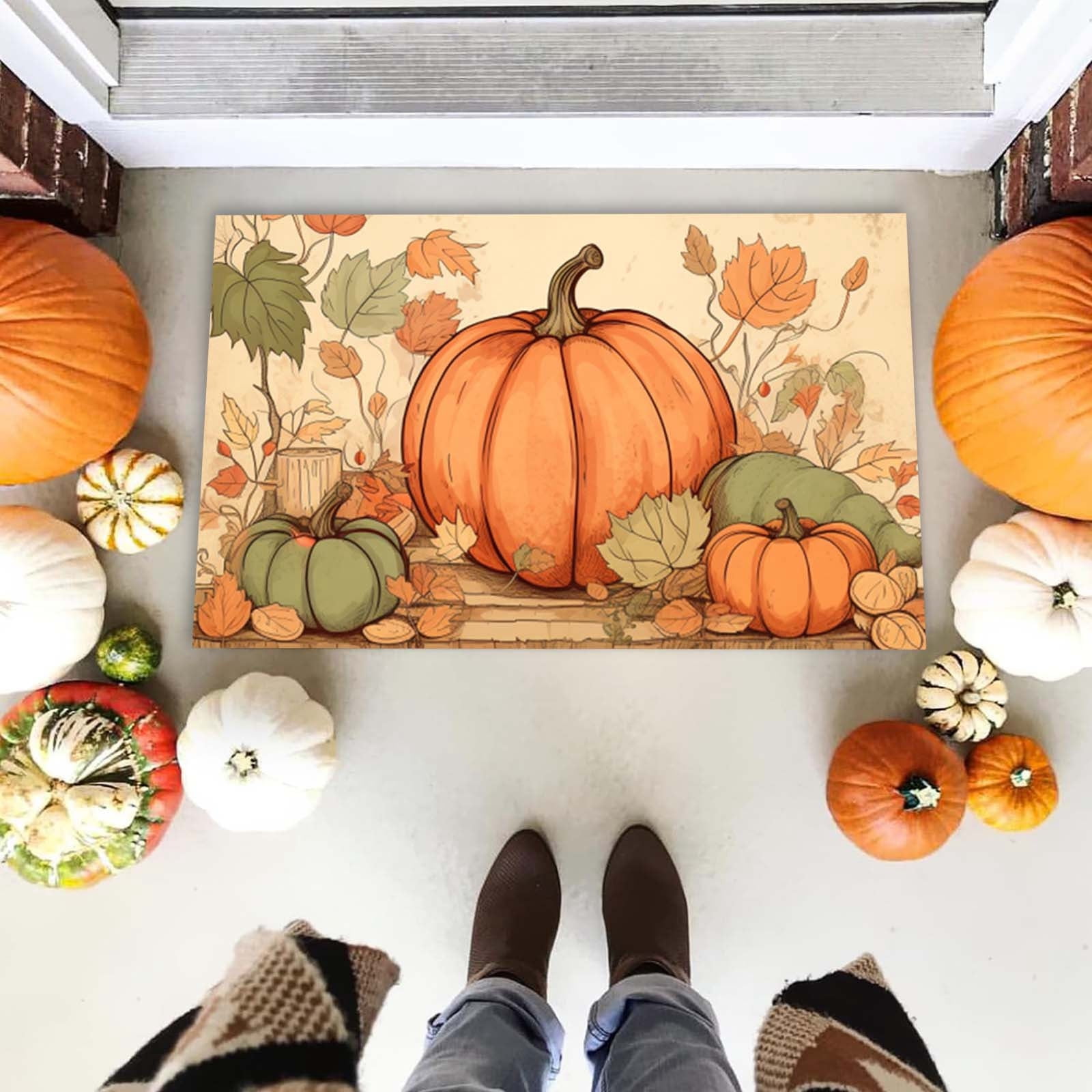 doormat outdoor entrance for autumn home decorations fall