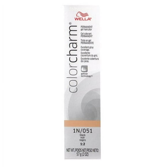 wella COLOR CHARM, HAIR COLOR gel, 51/1n black, 2 ounce
