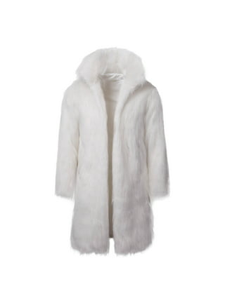 Men Hip Hop Style White farming Fox Fur Coat Winter Lapel Jackets