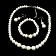 wendunide Necklaces & Pendants Natural Freshwater Pearl Necklace Bracelet Earrings fashion Jewelry Set As Shown