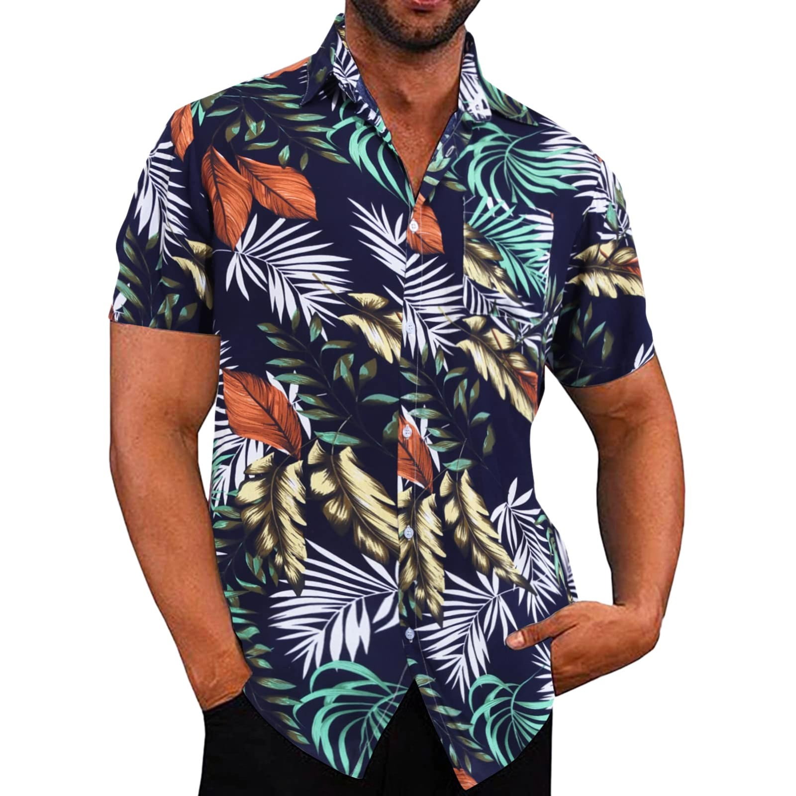 Amazon.com: Men 2 Piece Shirt Outfit Short Sleeve Button