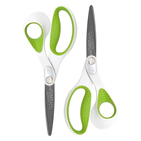 Westcott CarboTitanium 8-Inch Heavy Duty Straight Scissors 2-Pack
