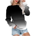 thumbnail image 1 of western gifts for women Oversized Sweatshirt for Women 2023 - Women's Lightweight Long Sleeve Crewneck Casual Pullover Top Fall Trendy Clothes Sudaderas De Mujer OtoñO, 1 of 5