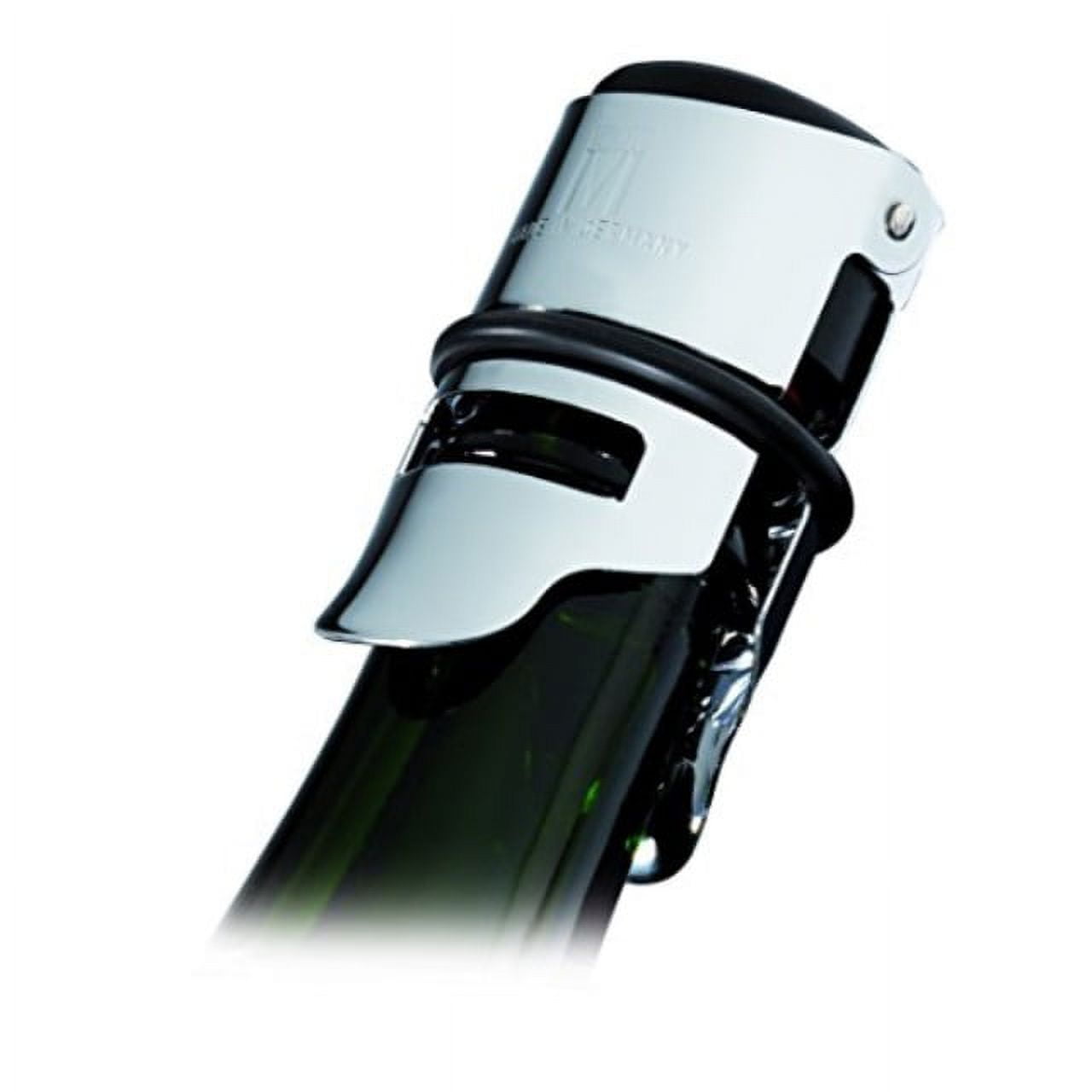 Westmark Silver Metal Champagne Stopper with Spring-Loaded Clamp