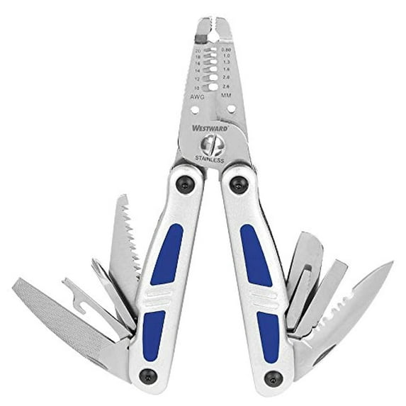 westward 6atv1 wire stripper multitool, ss, 12 function