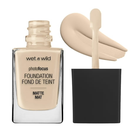 Wet n Wild Photo Focus Liquid Foundation, Matte, Soft Ivory, 1.0 Fl oz