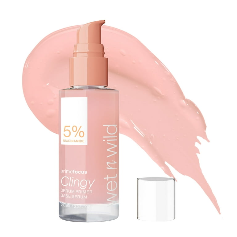 wet n wild Prime Focus Clingy Serum Primer, 0.9 Fl oz, with 5
