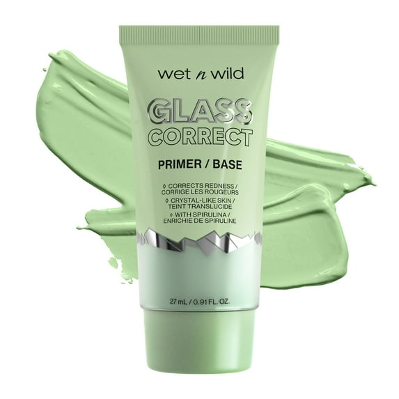 Wet n Wild Prime Focus, Glass skin Correct Primer with Spirulina, Green, 0.91 fl oz