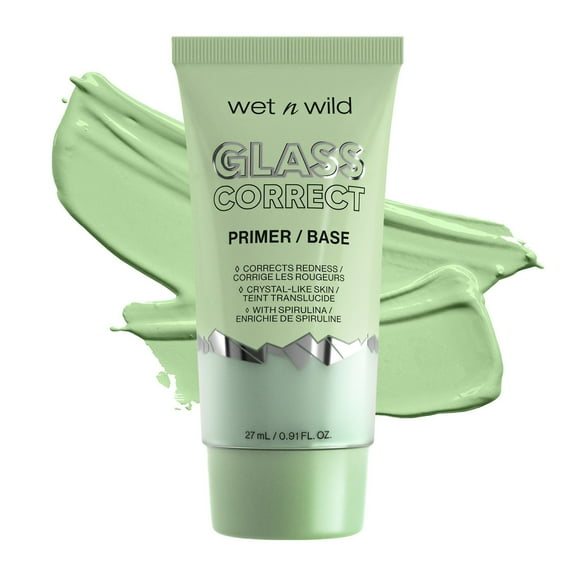 Wet n Wild Prime Focus, Glass skin Correct Primer with Spirulina, Green, 0.91 fl oz
