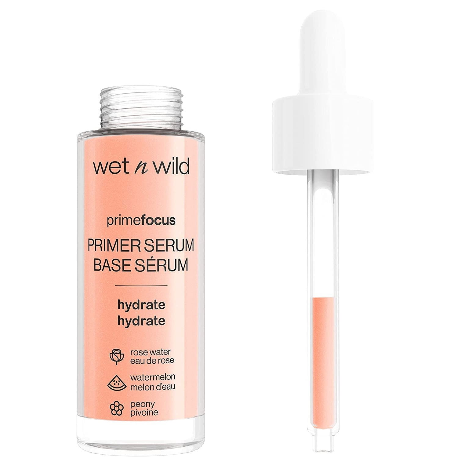 Wet n Wild Prime Focus Hydrating Primer Serum, Hydrate, 1.0 fl oz