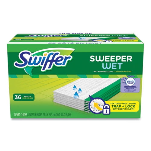 wet refill cloths, 10 x 8, lavender vanilla and comfort, white, 36/carton | Bundle of 2 Cartons