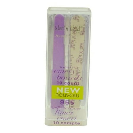 wet & wild 10 travel emery boards in clear case