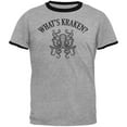 thumbnail image 1 of what's kraken? mens ringer t shirt, 1 of 1