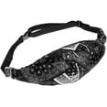 thumbnail image 1 of STONCEL Waterproof Waist Bag for Men Women, Lightweight Large Capacity Bumbag for Outdoor Walking Running, Storaging Wallet Phone Keys Black Amoeba, 1 of 6
