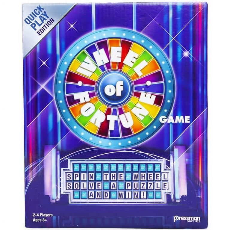 Pressman Wheel of Fortune Game: Quick Play Edition for Ages 8+, 2