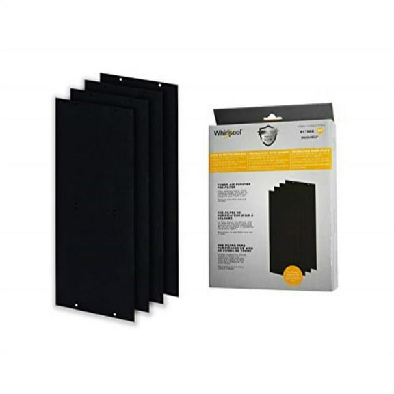 whirlpool 817800 genuine charcoal pre-filter - whishield anti-microbial activated - replacement fit air purifier portable tower wpt80, large - 4 pack