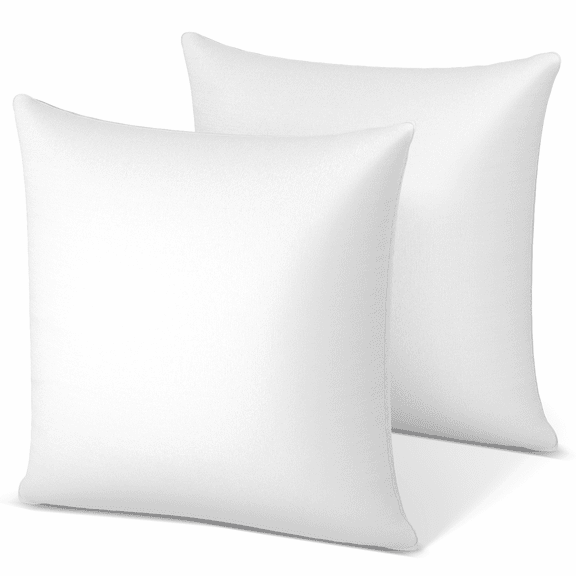 18" x 18" Throw Pillow Insert, Set of 2 Decorative Pillows for Holiday, Hypoallergenic & Supportive Square Throw Pillows for Bed Couch Living Room & Bedroom
