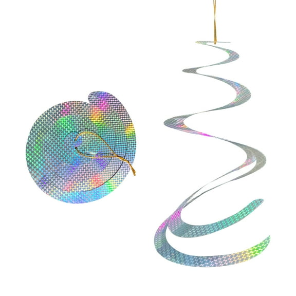 white Bird Repellent Reflective Discs With String For Garden Orchard Balcony Yard Decoration Visual Deterrent For Birds Easy To Hang Weatherproof For Outdoor Use