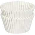 white Cups, MADE IN fluted cupcake liners oven safe paper 11/2 x 1
