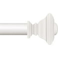 thumbnail image 1 of white Curtain Rods for Windows 48 to 84 Inch Adjustable Length 1 Inch Diameter Heavy Duty Window Curtain Rods for Indoor Ourdoors With Classic Square Finials, 1 of 7