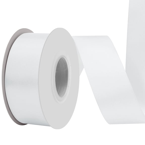 white Double Face Ribbon 2 Inch 25 Yards