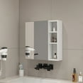 thumbnail image 1 of A white MDF material mirror cabinet, bathroom mirror, MDF material mirror cabinet,a separate wall mounted bathroom mirror for storage and space saving. W1151135030, 1 of 6