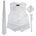 thumbnail image 1 of white Men's Satin Vest Spencer J's - XL, 1 of 4