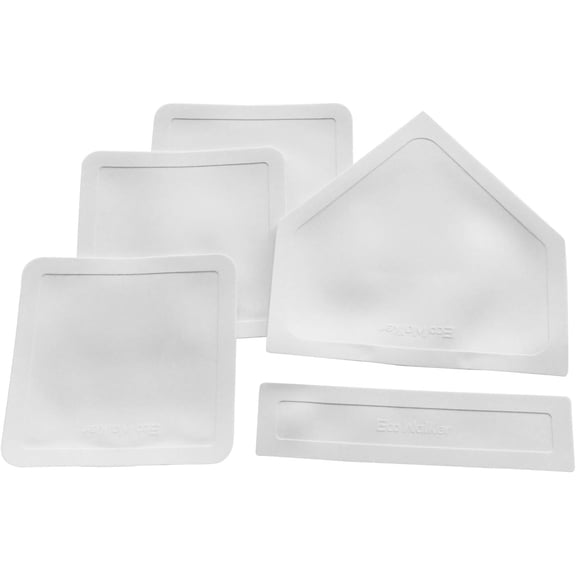 Eco Walker Throw Down Baseball Bases Set of 5 White for Baseball Tee Ball Softball Kickball Backyard Practice