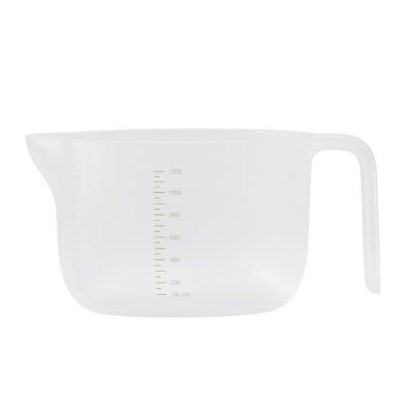 white White Multifunctional Filter Measuring Cup With Scale And Egg Separator Plastic Mixing Bowl For Kitchen Baking Cooking And Food Preparation 8.07 Inches Tall