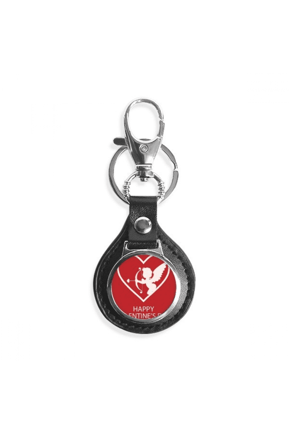 white angel arrow valentine's day key link chain keyholder finder hook metal
