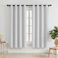 thumbnail image 1 of Greyish White Blackout Curtains, 52 x 72 inch Drapes Set of 2 Panels, Thermal Insulated Room Darkening Curtains for Bedroom Living Room, Privacy Protection&Noise Reduce, 1 of 7
