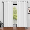 thumbnail image 1 of Greyish White Blackout Curtains, 52 x 96 inch Drapes Set of 2 Panels, Thermal Insulated Room Darkening Curtains for Bedroom Living Room, Privacy Protection&Noise Reduce, 1 of 7