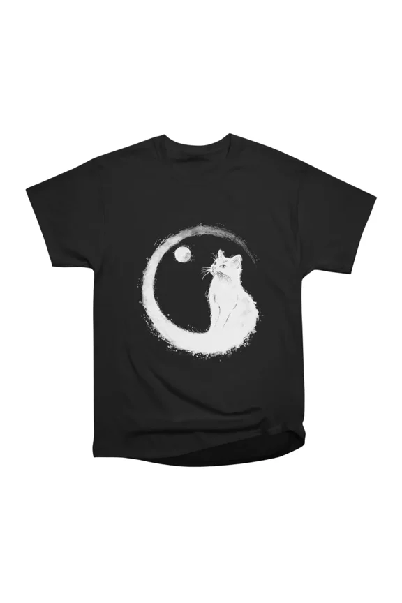 white cat ink T-Shirt Tee Gift For Him Merch For Her Apparel For Friend