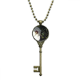 thumbnail image 1 of white daizy photography culture key necklace pendant tray embellished chain, 1 of 3