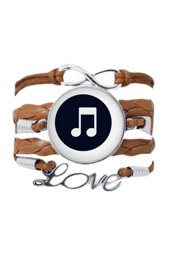 white doubled-quaver music notes bracelet love chain ornament wristband