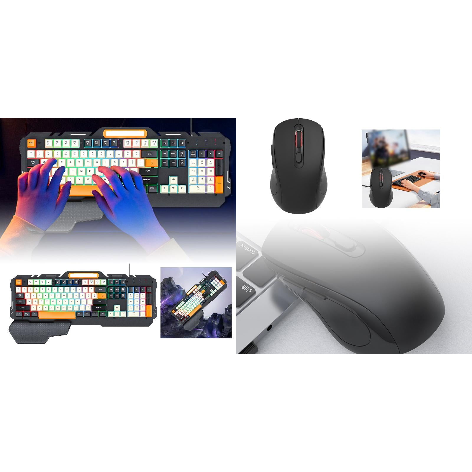 white gaming keyboard Mechanical Switches for PC Laptop, Compatible