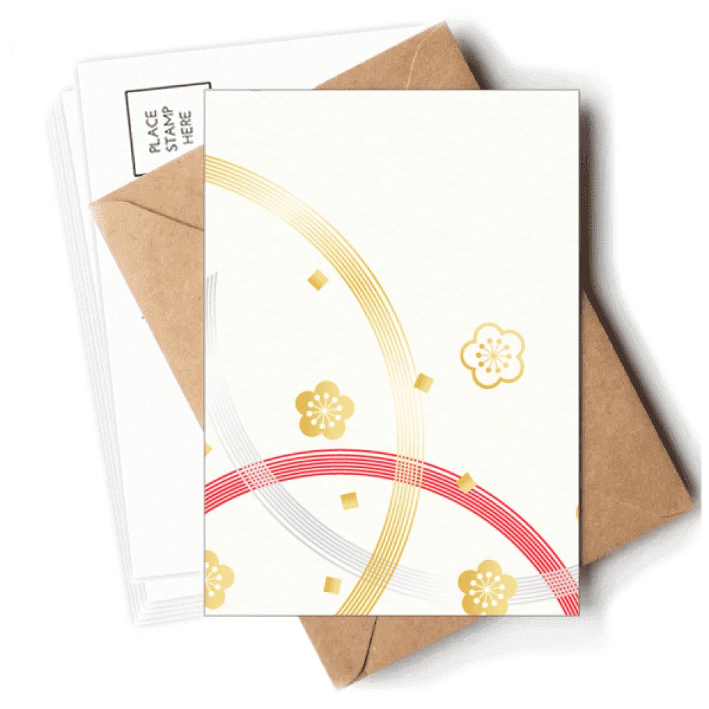 white  geometry flowers pattern Postcards Envelopes Blank Note Cards Mailing