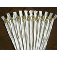 thumbnail image 1 of white gold zippers for handbags, YKK no.5 zippers, 8 inch, pack of 10, 1 of 2
