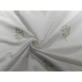 thumbnail image 1 of white linen fabric with embroidered motifs 54" wide [12565], 1 of 4