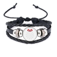 thumbnail image 1 of white mas origa decoration bracelet braided leather woven wristband, 1 of 3