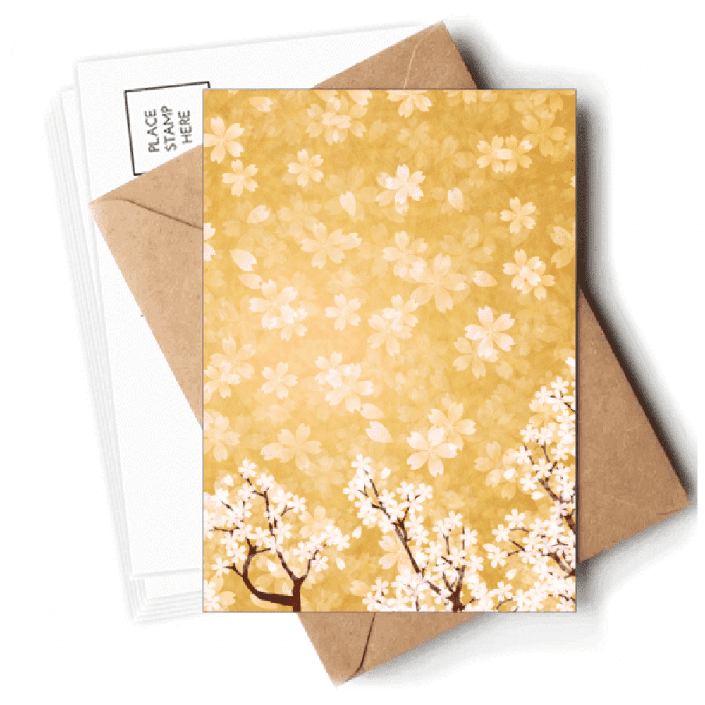 white petal pattern japan Postcards Envelopes Blank Note Cards Mailing