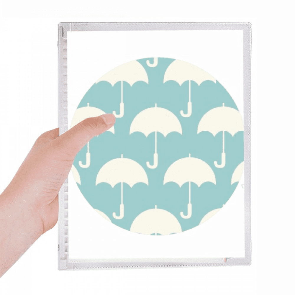 white umbrella weather pattern notebook loose diary refillable journal statiry